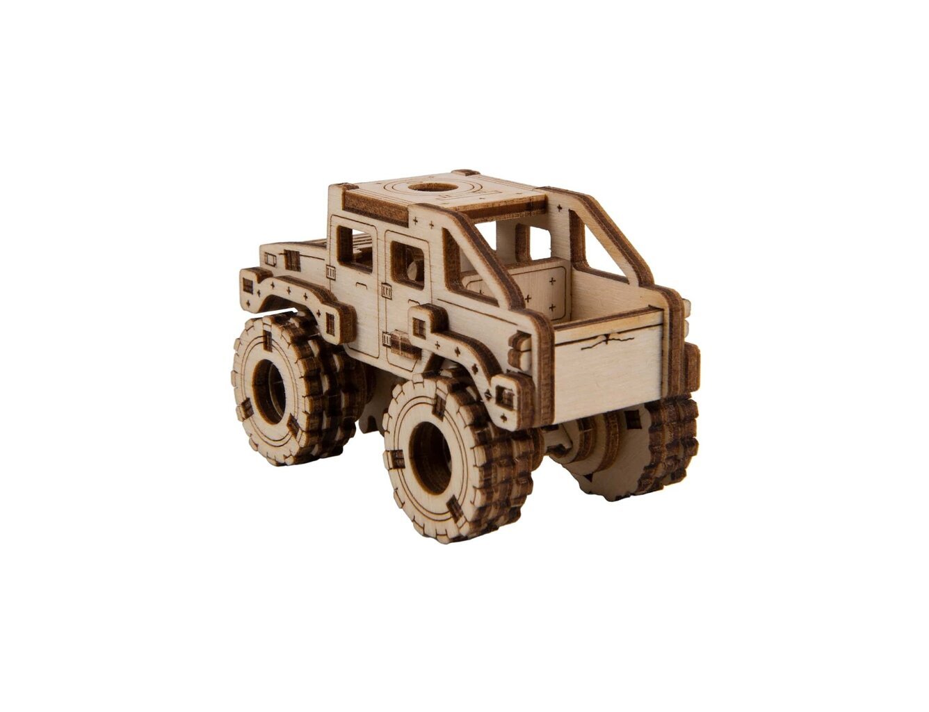Koka 3D konstruktors Wooden City Monster Truck 2 Hummer H1, 65 gab. cena un informācija | Konstruktori | 220.lv