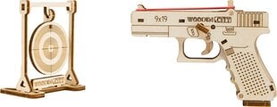 Koka 3D konstruktors Wooden City Pistole Guardian GLK-19, 30 gab. cena un informācija | Konstruktori | 220.lv