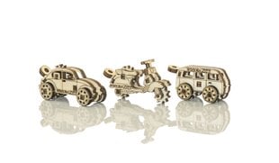 Koka 3D konstruktors Wooden City Vēsturiskas automašīnas un motocikli, 35 gab. цена и информация | Конструкторы и кубики | 220.lv