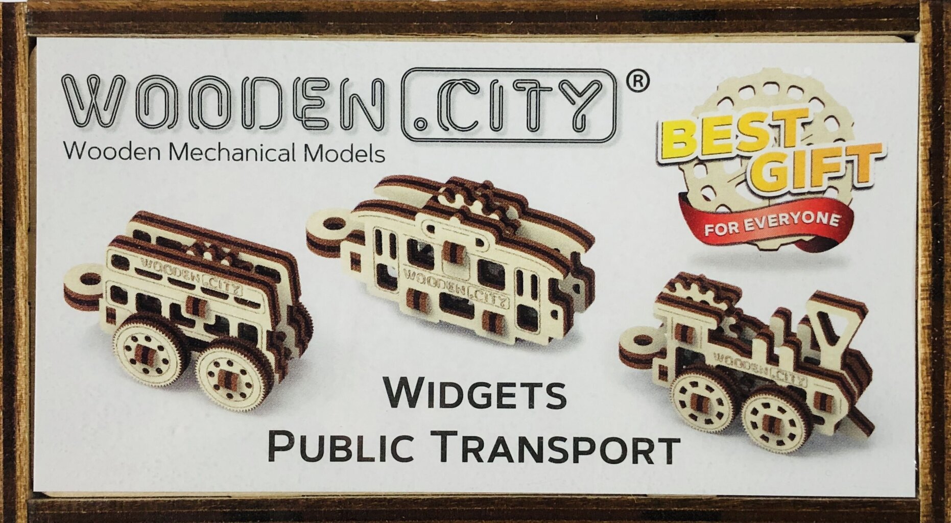 Koka 3D konstruktors Wooden City Sabiedriskais transports, 336 gab. cena un informācija | Konstruktori | 220.lv