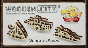 Koka 3D konstruktors Wooden City Kuģi, 28 gab. цена и информация | Конструкторы и кубики | 220.lv