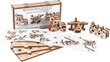 Koka 3D konstruktors Wooden City Transporta sīkrīki, 37 gab. cena un informācija | Konstruktori | 220.lv