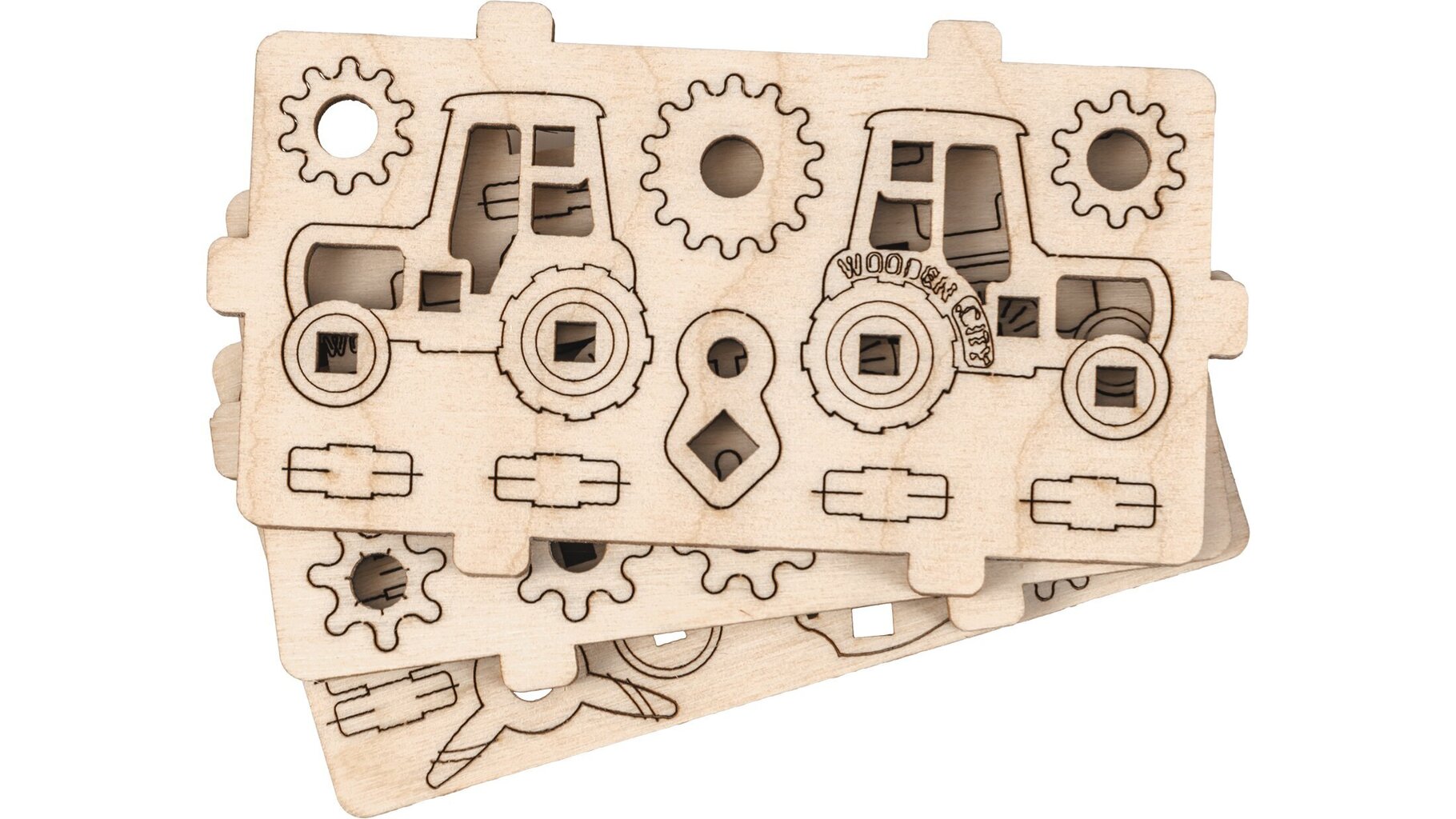 Koka 3D konstruktors Wooden City Transporta sīkrīki, 37 gab. cena un informācija | Konstruktori | 220.lv