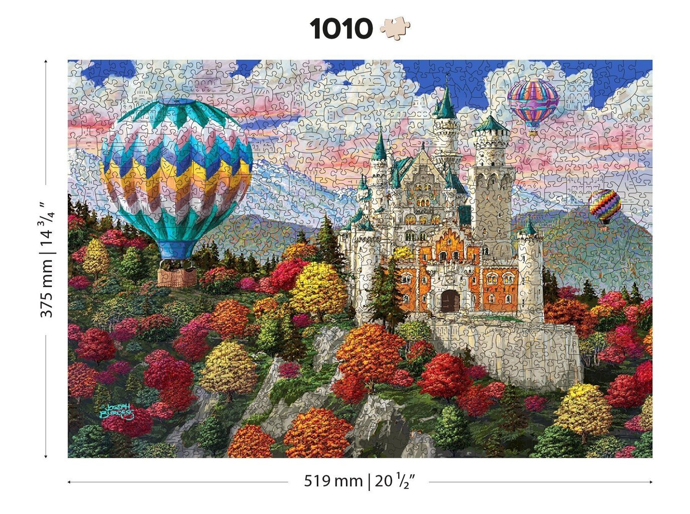 Koka puzle Wooden City Neuschwanstein pils, 1010 d. cena un informācija | Puzles, 3D puzles | 220.lv