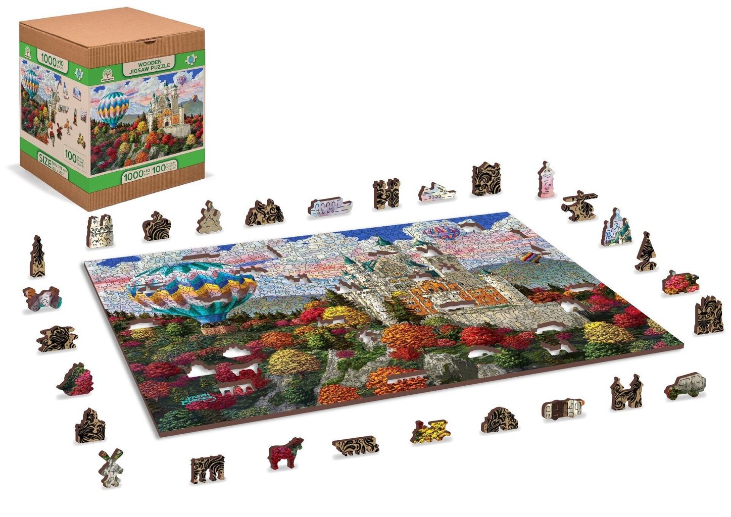 Koka puzle Wooden City Neuschwanstein pils, 1010 d. cena un informācija | Puzles, 3D puzles | 220.lv