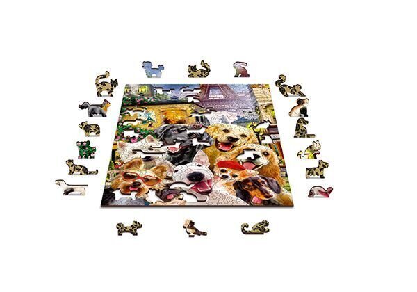 Koka puzle Wooden City Suņi Parīzē M, 200 d. cena un informācija | Puzles, 3D puzles | 220.lv
