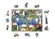 Koka puzle Wooden City Pasaules dzīvnieki kartē XL, 1010 d. cena un informācija | Puzles, 3D puzles | 220.lv