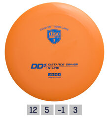 Disku golfa disks Discmania Distance Driver S-Line DD3, oranžs cena un informācija | Disku golfs | 220.lv
