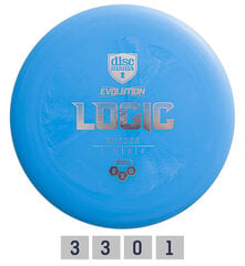 Disku golfa disks Discmania Putter Soft Exo Logic Evolution, zils cena un informācija | Disku golfs | 220.lv