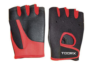 Перчатки тренировочные Toorx, чёрно-красные цена и информация | Перчатки для йоги, гимнастики, серый цвет | 220.lv