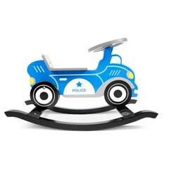 Деревянная качающаяся полицейская машина, синяя цена и информация | Игрушки для малышей | 220.lv
