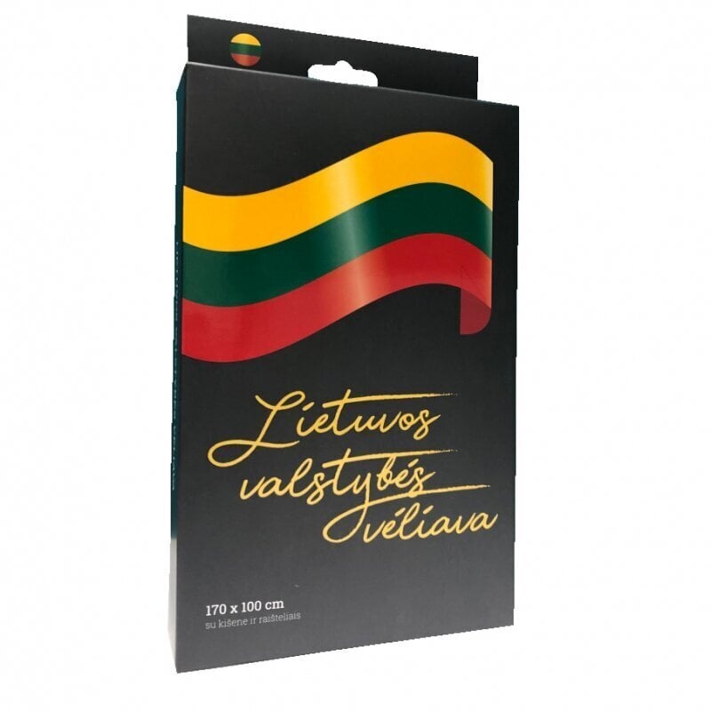 Lietuvas karogs ar kabatu un šņorēm, 100x170 цена и информация | Karogi un aksesuāri | 220.lv