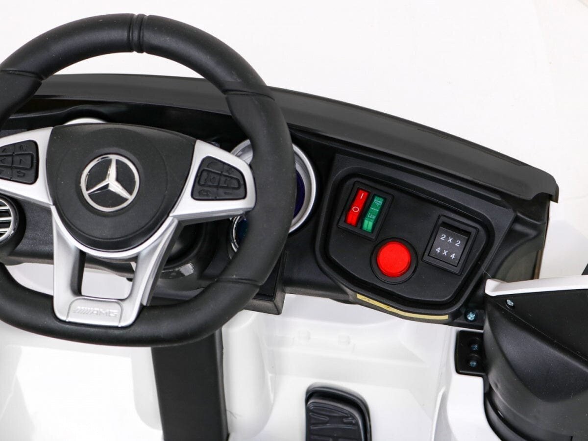 Vienvietīgs elektromobilis bērniem Mercedes Benz GLC63S, balts cena un informācija | Bērnu elektroauto | 220.lv