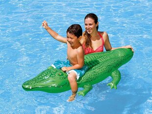 Piepūšamais aligators, 168 x 86 cm, zaļš cena un informācija | Piepūšamās rotaļlietas un pludmales preces | 220.lv