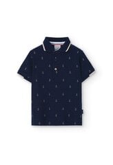 Boboli bērnu polo krekls 738402*9358, tumši zils/bēšs 8445470388166 цена и информация | Рубашки для мальчиков | 220.lv