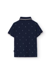 Boboli bērnu polo krekls 738402*9358, tumši zils/bēšs 8445470388166 цена и информация | Рубашки для мальчиков | 220.lv