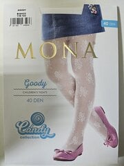 Детские колготки для девочек с рисунком Mona Goody 40 Bianco цена и информация | Носки, колготки для девочек | 220.lv