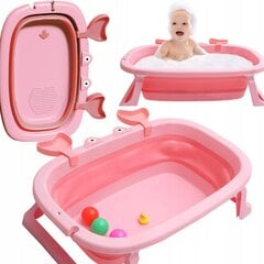 Детская ванночка складная, розовая 20х44х67 см. цена и информация | Maudynių prekės | 220.lv