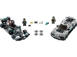 76909 LEGO® Speed Champions. Mercedes-AMG F1 W12 E Performance и Mercedes-AMG Project One цена и информация | Конструкторы и кубики | 220.lv