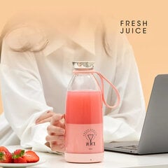 Блендер для смузи Fresh Juice Eliit 3.0, 500 мл, розовый цена и информация | Коктейльницы | 220.lv