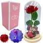Mūžīgā roze stikla kupolā ar LED gaismām цена и информация | Citas oriģinālas dāvanas | 220.lv