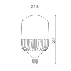 LED spuldze F120 40W, 3600lm, E27, AC 230V 50/60 3000K, LD-ALF120-40W, GTV цена и информация | Лампочки | 220.lv