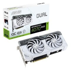 Asus Dual GeForce RTX 4070 Super White OC Edition (90YV0K84-M0NA00) цена и информация | Видеокарты (GPU) | 220.lv