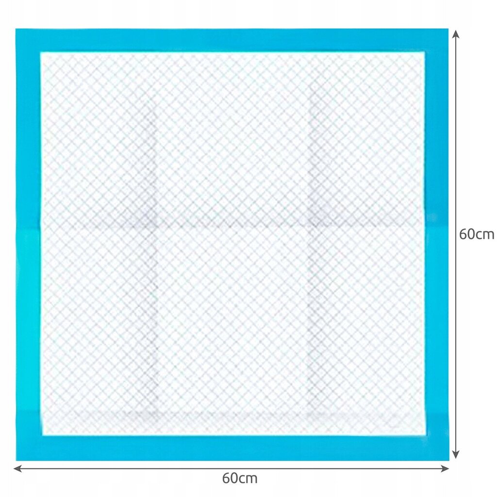 Vienreizējās lietošanas apakšklājs suņiem/mājdzīvniekiem 60x60cm , 100gab, Purlov cena un informācija | Kopšanas līdzekļi dzīvniekiem | 220.lv