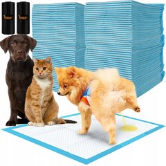 Vienreizējās lietošanas apakšklājs suņiem/mājdzīvniekiem 60x40cm , 100gab, Purlov цена и информация | Средства по уходу за животными | 220.lv