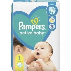 Autiņbiksītes Pampers New Baby-Dry ,1 (2–5 kg), 43 gab. цена и информация | Подгузники | 220.lv