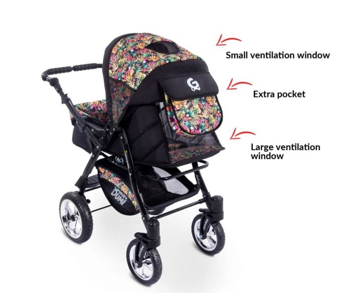 Universālie rati ar autokrēsliņu 3in1 Urbano Travel System, sarkani cena un informācija | Bērnu rati | 220.lv