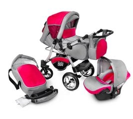 Universālie rati ar autokrēsliņu 3in1 Urbano Travel System, sarkani цена и информация | Коляски | 220.lv