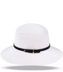 Стильная женская соломенная шляпа с поясом. цена и информация | Женские шапки | 220.lv