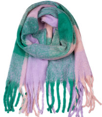Теплый шарф, шарф, клетчатый узор, пушистая вязка. цена и информация | Женские шарфы, платки | 220.lv