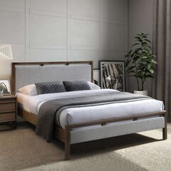 Кровать Voksi с матрасом Harmony Top, 160x200см, серый цена и информация | Кровати | 220.lv