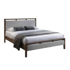 Кровать ВОКСИ с матрасом HARMONY DELUX 160x200см, серый цена и информация | Кровати | 220.lv