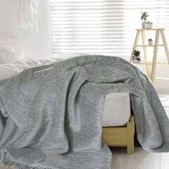 Меланжевое хлопковое одеяло 150х200, серое цена и информация | Покрывала, пледы | 220.lv