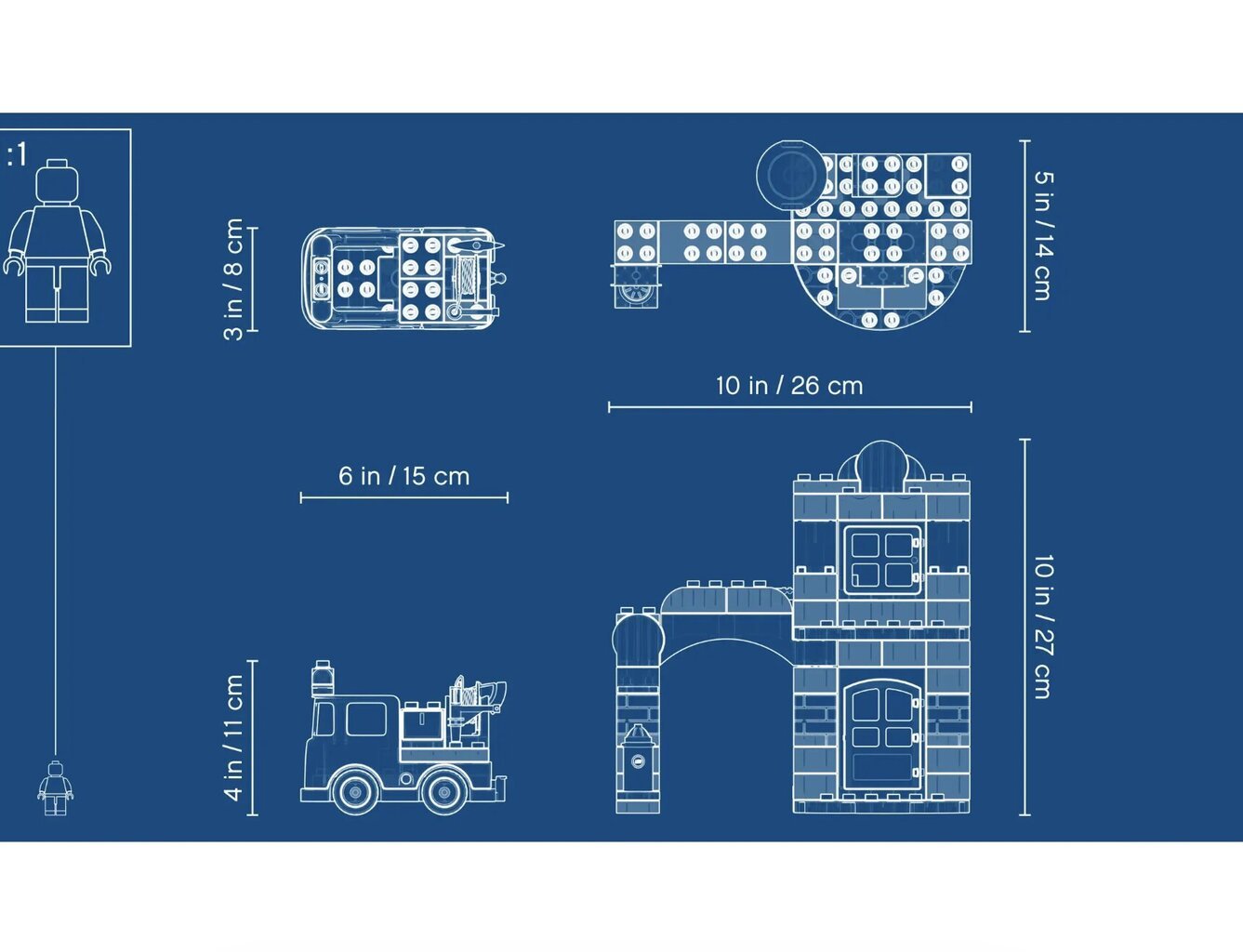 10903 LEGO® Duplo Ugunsdzēsēju depo cena un informācija | Konstruktori | 220.lv