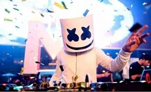Marchmello DJ lateksa maska balta цена и информация | Карнавальные костюмы, парики и маски | 220.lv