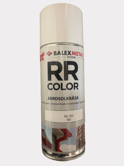 AT&BALEX aerosolkrāsa, RR-Color, RAL7035, gaiši pelēka, 400 ml cena un informācija | Krāsas | 220.lv