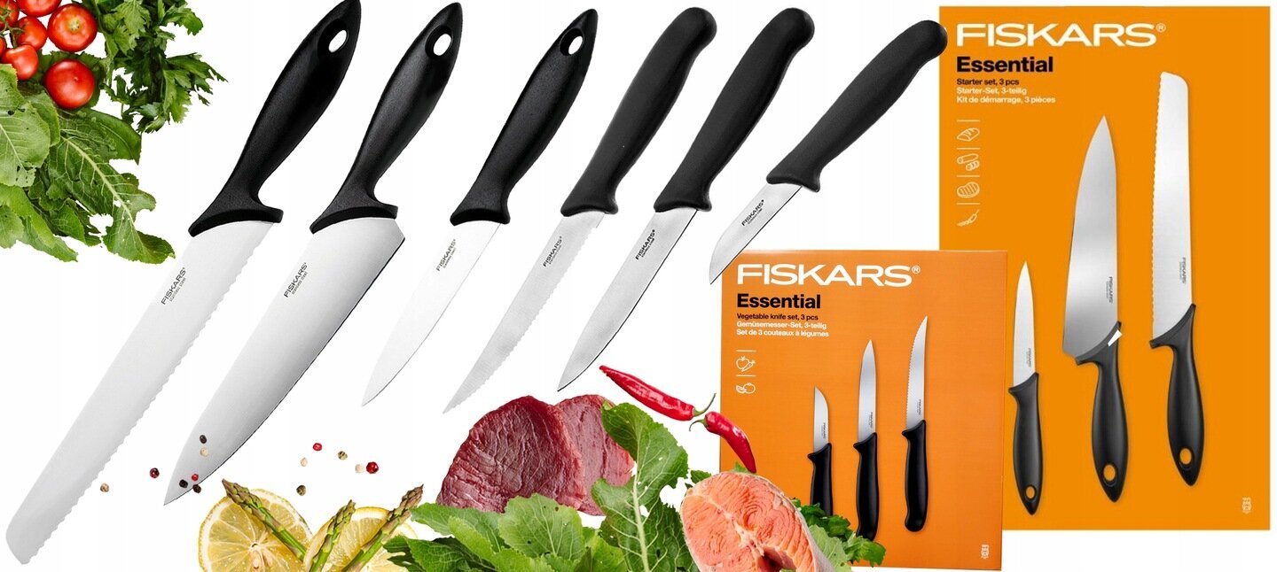 Fiskars nažu komplekts, 6 gab cena un informācija | Naži un to piederumi | 220.lv