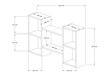 Plaukts Asir, 105x60x19,6 cm, pelēks/bēšs cena un informācija | Plaukti | 220.lv