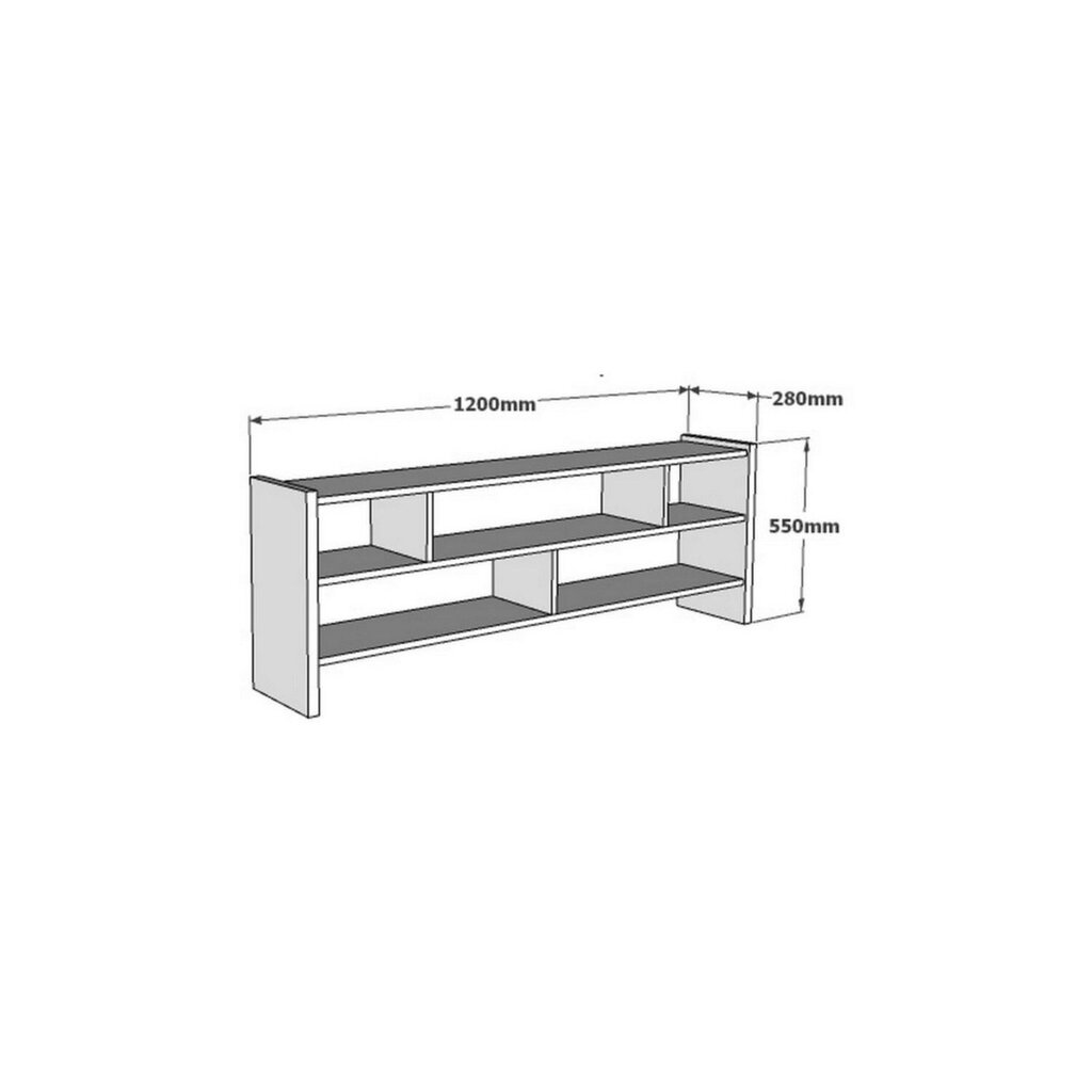 TV galdiņš Asir, 120x55x28 cm, brūns cena un informācija | TV galdiņi | 220.lv