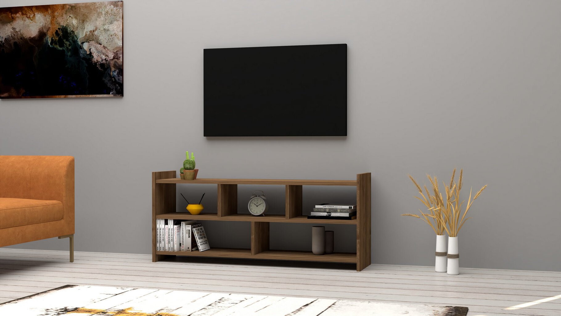 TV galdiņš Asir, 120x55x28 cm, brūns cena un informācija | TV galdiņi | 220.lv