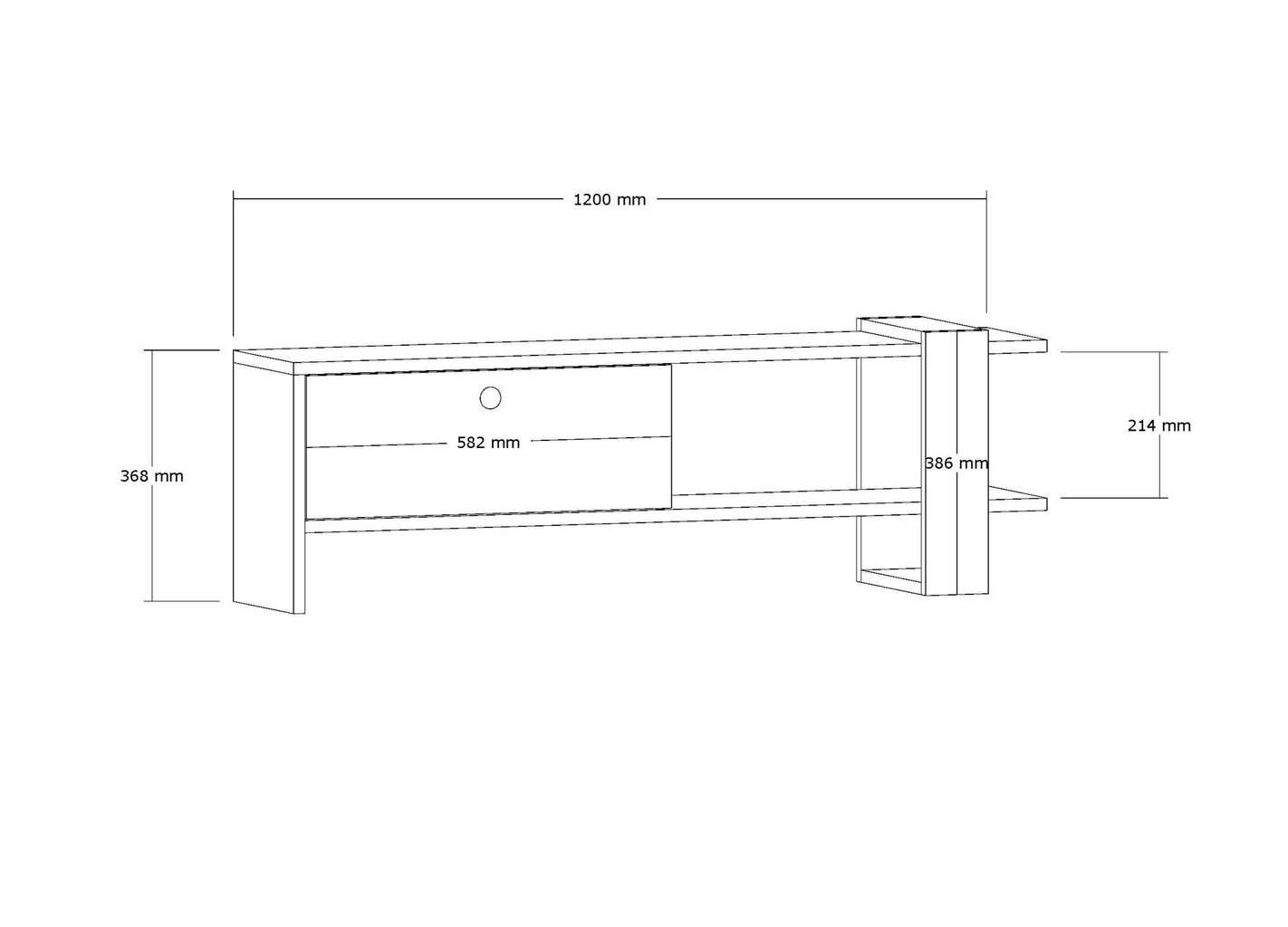 TV galdiņš Asir, 120x36,8x25 cm, pelēks/bēšs cena un informācija | TV galdiņi | 220.lv