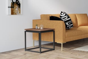 Kafijas galdiņš Asir, 45x45,5x45 cm, melns/brūns cena un informācija | Žurnālgaldiņi | 220.lv