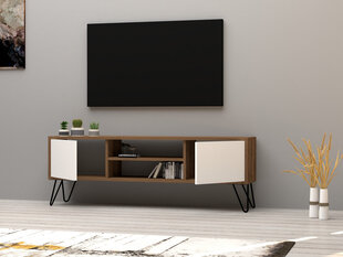 TV galdiņš Asir, 140x50x30 cm, brūns/balts cena un informācija | TV galdiņi | 220.lv