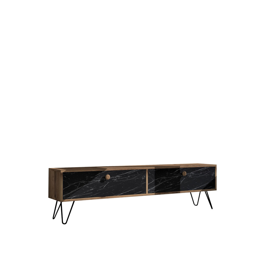 TV galdiņš Asir, 160x45x29,6 cm, brūns/melns cena un informācija | TV galdiņi | 220.lv