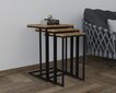 3-daļīgs galda komplekts Asir, 40x61,8x40 cm, brūns/melns цена и информация | Žurnālgaldiņi | 220.lv
