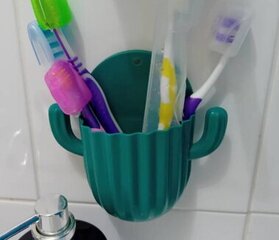Держатель для зубных щеток - кактус цена и информация | Аксессуары для ванной комнаты | 220.lv